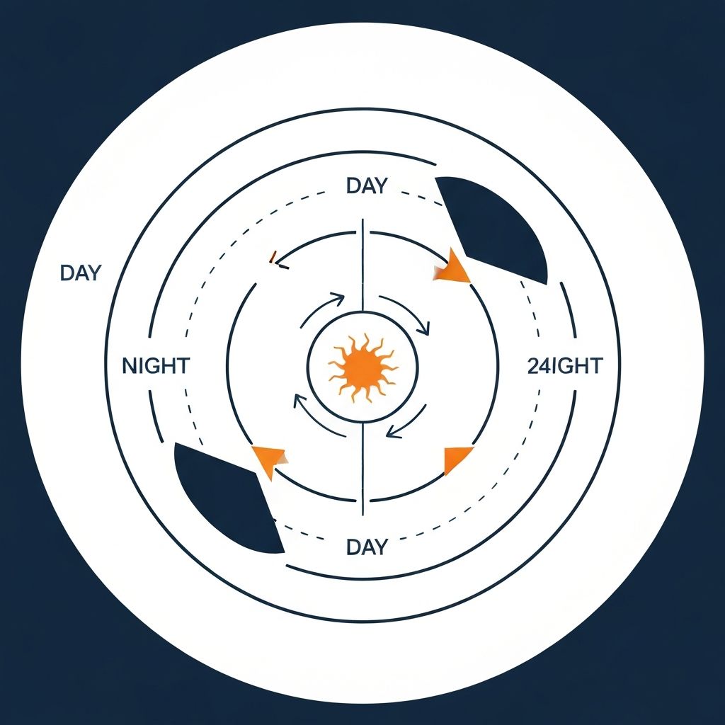 Wissenschaftliche Illustration des circadianen Rhythmus-Zyklus